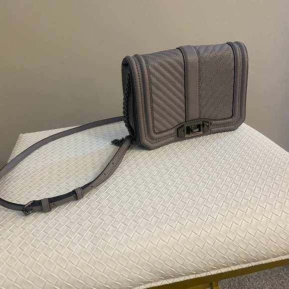 Rebecca Minkoff Charcoal Quilted Crossbody Bag - Picture 4 of 9